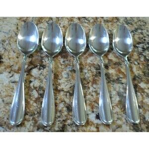 Dansk Alpha ll 18/10 Stainless Flatware 5 Place Soup Spoons